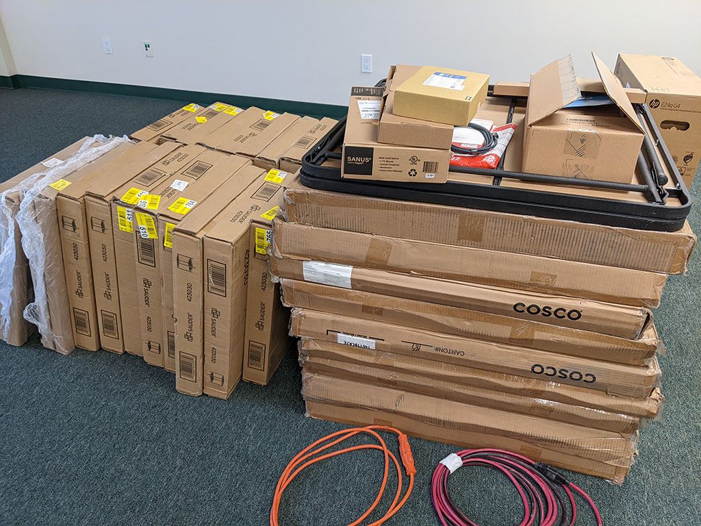 Deliveries stacked up