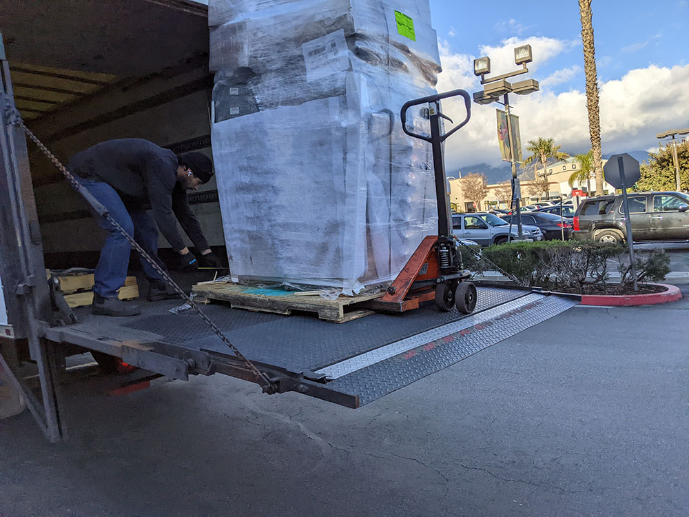 Coming off the truck