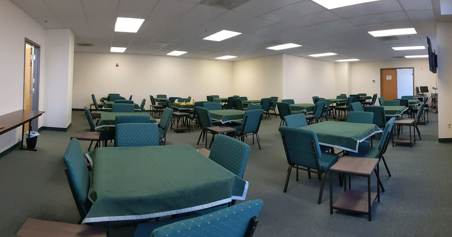 15 tables seen from the window